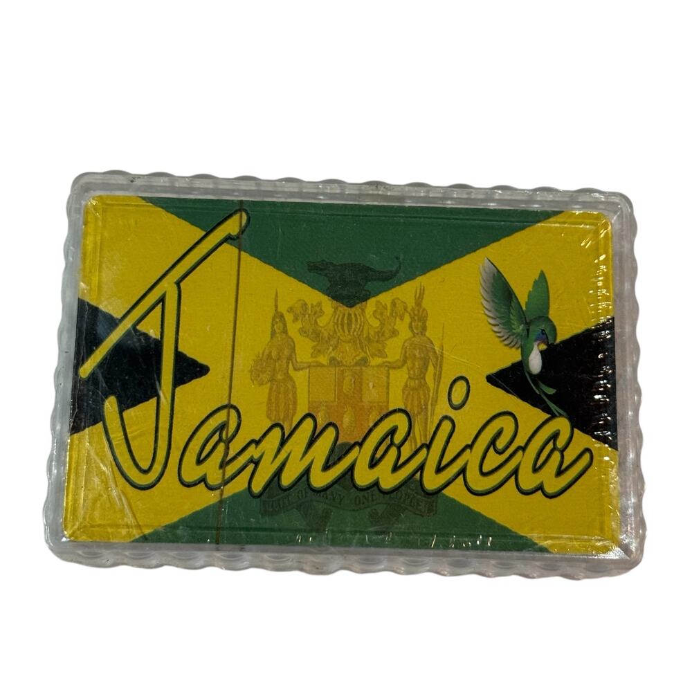 VTG‎ Jamaica Souvenir Deck of Playing Cards in Case Retro Travel Game Sealed Set